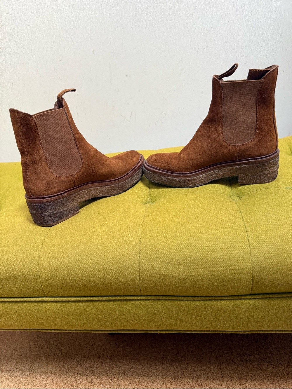 Loeffler Randall Raquel Cacao Pull-On Chelsea Platform Ankle Boots